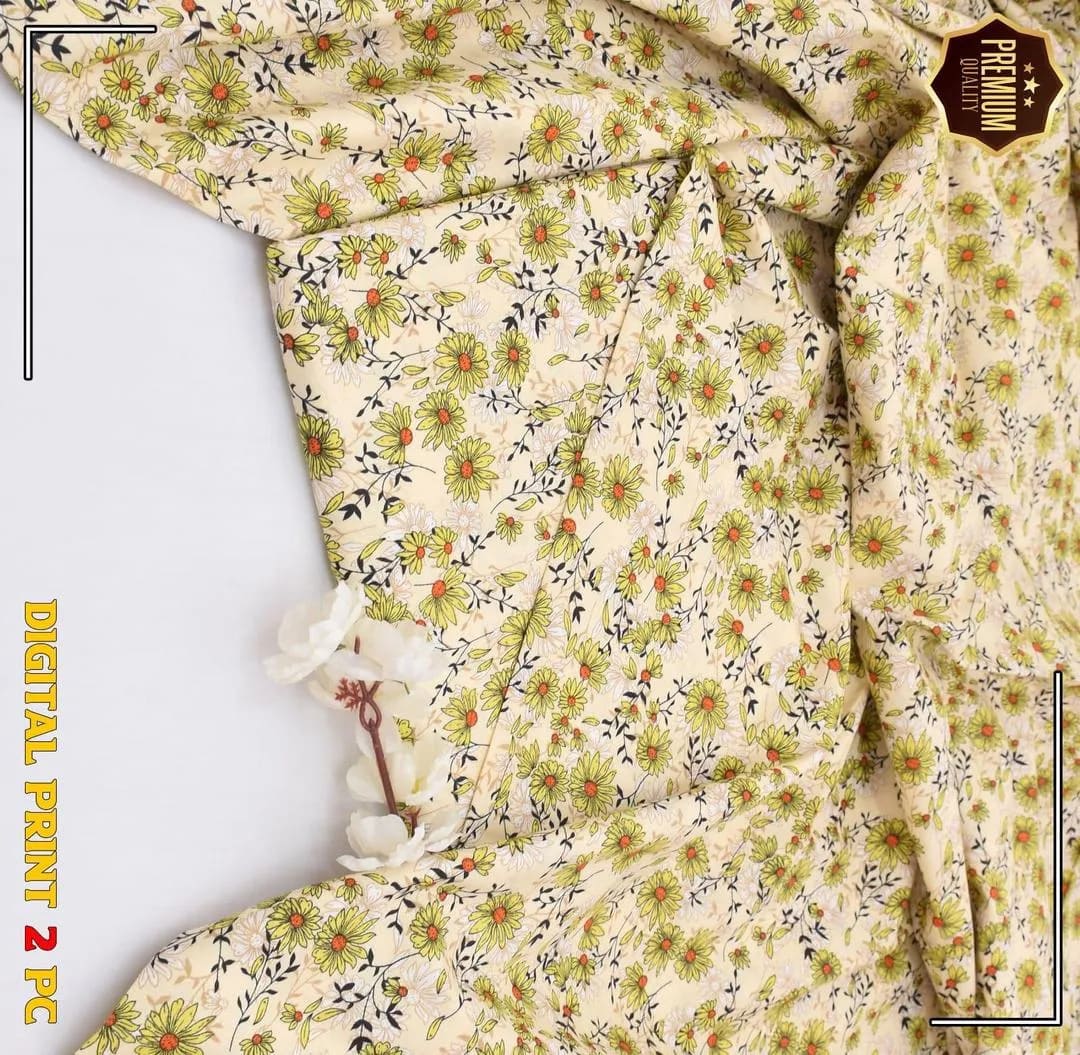 2-Piece Women's Unstitched Winter Printed Suit – Stylish & Comfortable