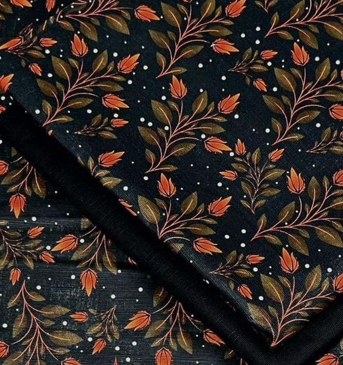 2-Piece Women's Unstitched Khaddar Printed Suit – Stylish & Comfortable