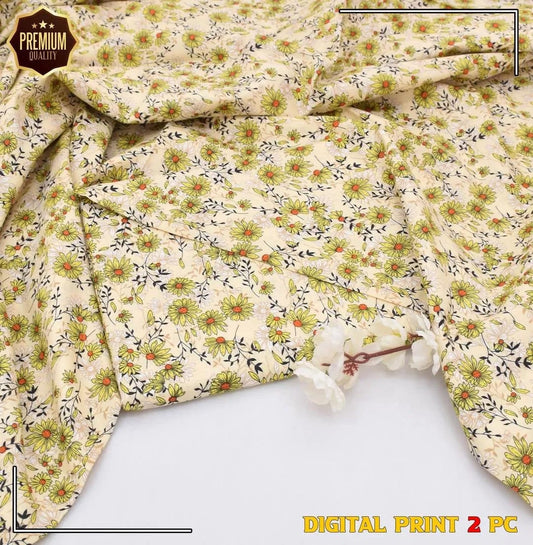 2-Piece Women's Unstitched Winter Printed Suit – Stylish & Comfortable