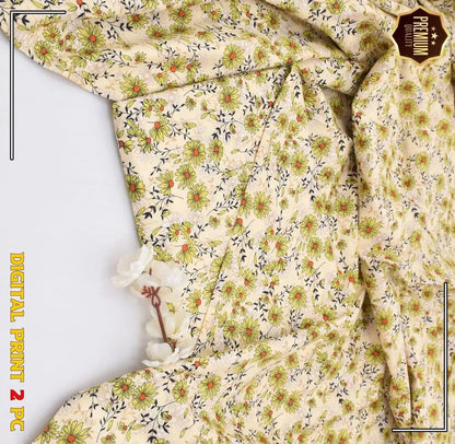 2-Piece Women's Unstitched Winter Printed Suit – Stylish & Comfortable