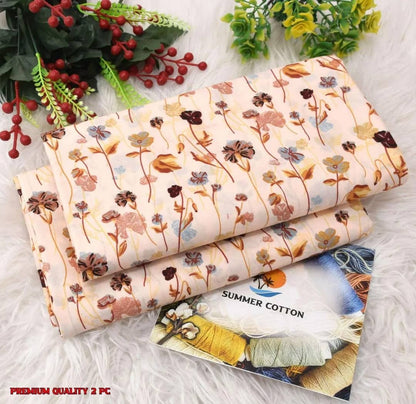 2-Piece Women's Unstitched Printed Suit – Stylish & Comfortable