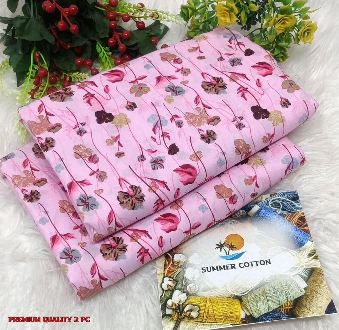 2-Piece Women's Unstitched Printed Suit – Stylish & Comfortable