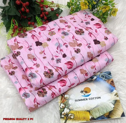 2-Piece Women's Unstitched Printed Suit – Stylish & Comfortable