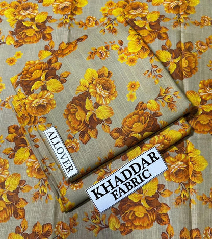 2-Piece Women's Unstitched Khaddar Digital Print Suit – Stylish & Comfortable