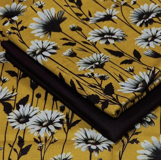 2-Piece Women's Unstitched Khaddar Digital Print Suit – Stylish & Comfortable