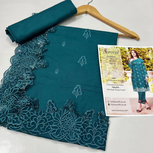 2-Piece Women's Unstitched Embroidered Suit – Elegant & Stylish