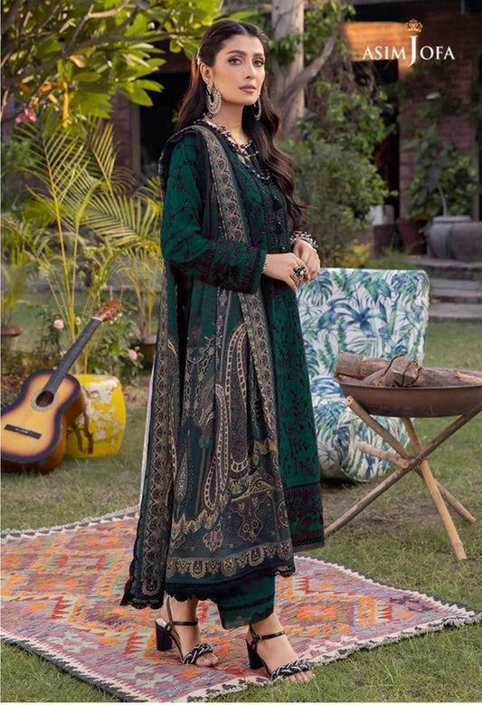 3-Piece Women's Unstitched Embroidered Suit – Elegant & Stylish