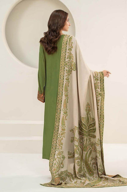 3 Pcs Women's Unstitched Embroidered Suit
