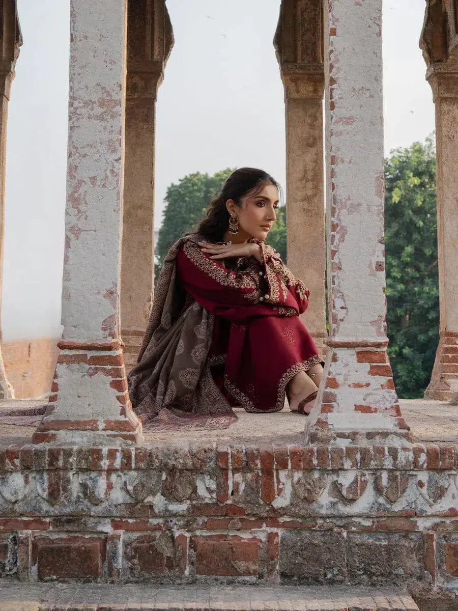 IZEL – 3 Pcs Women's Unstitched Embroidered Suit