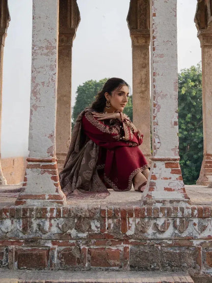 IZEL – 3 Pcs Women's Unstitched Embroidered Suit