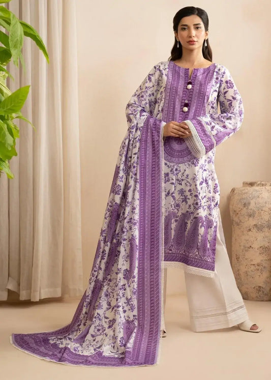 3 Pcs Women's Unstitched Printed Suit