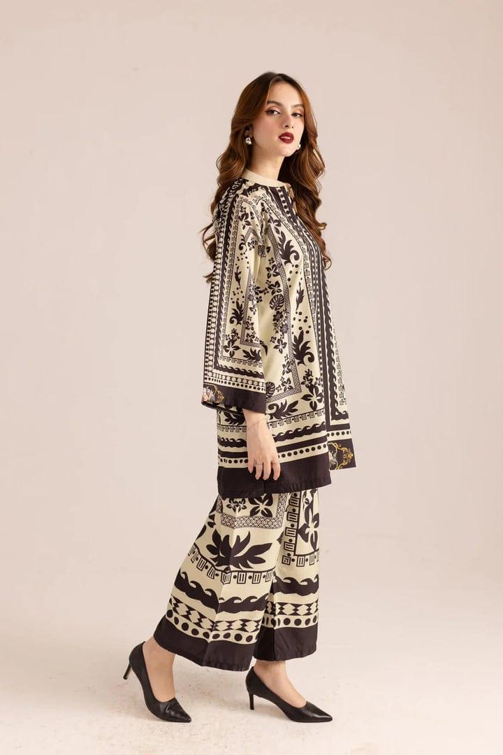 2 Pcs Women's Printed Co-Ord Set